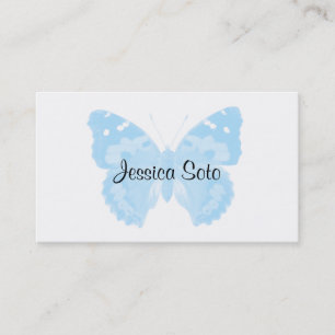 Sky Blue Butterfly Personalised Business Cards
