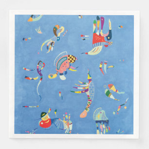 Sky Blue by Wassily Kandinsky Napkin