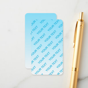 Sky Blue (changeable colour!) Ombre & Text Pattern Enclosure Card