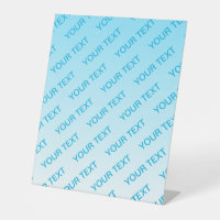 Sky Blue (changeable colour!) Ombre & Text Pattern