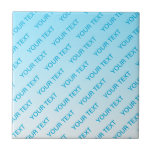 Sky Blue (changeable colour!) Ombre & Text Pattern Tile<br><div class="desc">Modern looking,  customisable sky blue design,  edit as you like!</div>