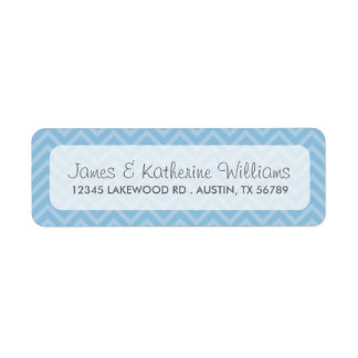 Sky Blue Chevron Stripes Modern Wedding
