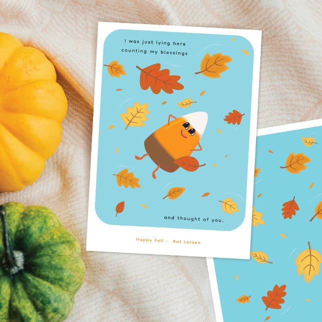 Sky Blue | Chocolate Candy Corn | Thanksgiving Holiday Card (Creator Uploaded)