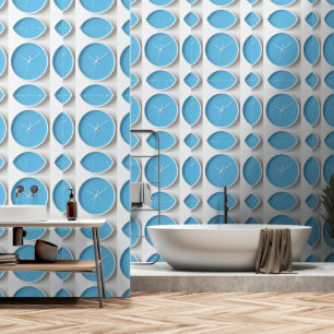 Sky Blue Clocks Collage  Wallpaper