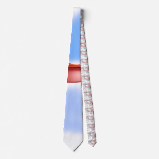 Sky Blue Clouds Neck Tie (Front)