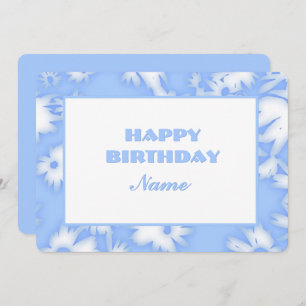 Sky Blue Color Me Daisies Birthday Card