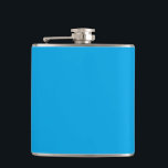 Sky Blue Colour Accent Customise it Easily Hip Flask<br><div class="desc">This custom product is available in a vibrant cyan blue accent colour decor for yourself or as a gift sure to make an impression in all occasions. Click on the "Customise it!" button or link you find on this product page to reveal a set of user friendly designing tools to...</div>