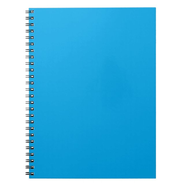 Sky Blue Colour Background Decor Spiral Notebook (Front)