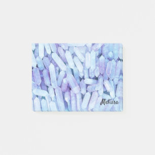 Sky Blue Crystals Personalise Name Post-it Notes