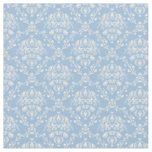Sky Blue Damask Fabric
