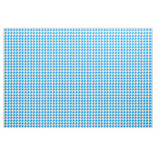 Sky Blue Dots Ivory Linen Fabric Material