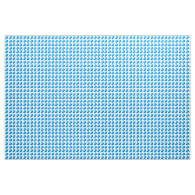 Sky Blue Dots Ivory Linen Fabric Material (Yard)