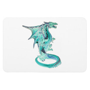 Sky Blue Dragon Horizontal Flexible Photo Magnet