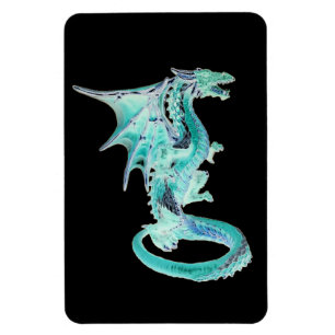 Sky Blue Dragon Vertical Magnetic Dry Erase Sheet Magnet