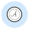 Sky Blue Envelope Seal Stickers Monogram A