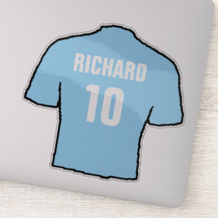 Sky Blue Football Shirt Design to Personalise.