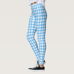 Sky blue gingham leggings