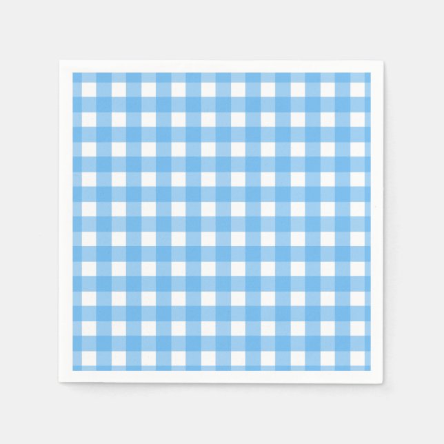 Sky blue gingham napkin (Front)