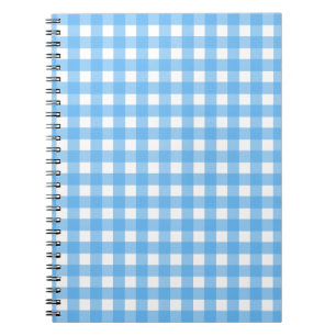 Sky blue gingham notebook