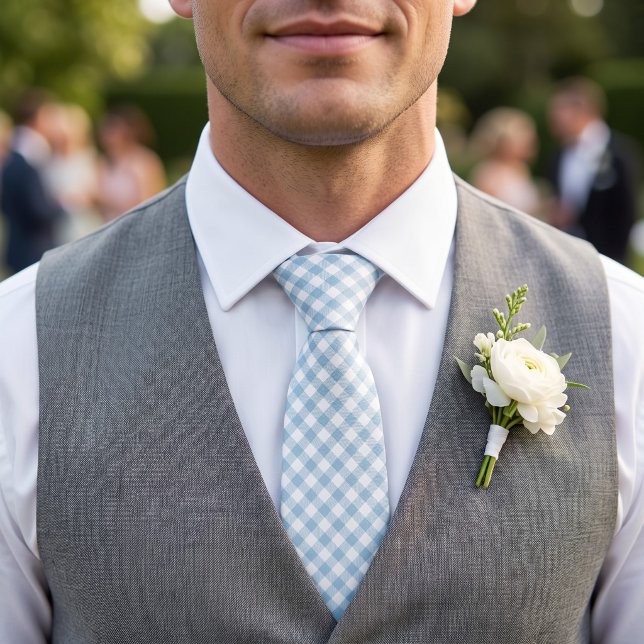 Sky Blue Gingham Tie (Creator Uploaded)
