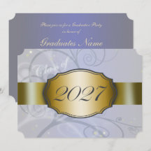 Sky Blue Harvest and Gold 2027 Graduation Party