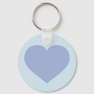 Sky blue heart key ring