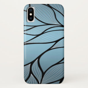 Sky Blue Hues Creative Leave Pattern Case-Mate iPhone Case