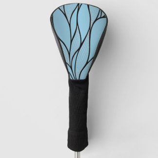 Sky Blue Hues Creative Leave Pattern Golf Head Cover