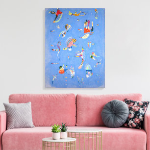 Sky Blue Kandinsky Canvas Print