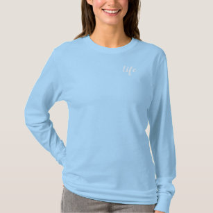 Sky Blue Life Logo Long Sleeve T Shirt