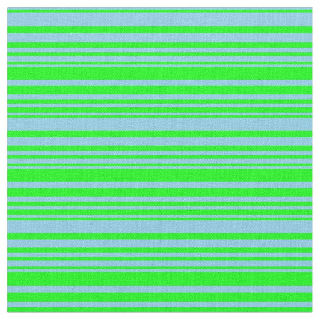 Sky Blue & Lime Coloured Pattern Fabric (Close Up)