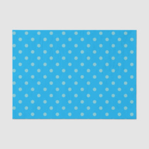 Sky Blue & Medium Blue Polka Dots Tissue Paper