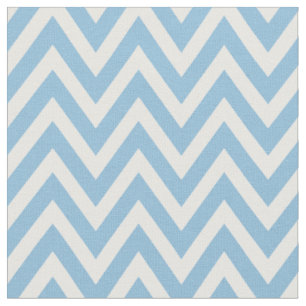 Sky Blue Modern Chevron Stripes Fabric