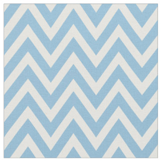 Sky Blue Modern Chevron Stripes Fabric