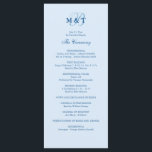 Sky Blue Monogram Wedding Program Programme<br><div class="desc">This simple elegant Monogram design is perfect for your special occasion. Text and Colour scheme is fully customisable. If you require assistance with a different theme colour please send a message to inspired.studios@hotmail.com We also carry matching stationary including Invitations, Save the dates, RSVP's, Programs, Place Cards, Menus, Custom Stamps, Stickers...</div>