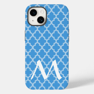 Sky Blue Moroccan Moods Quatrefoil Case-Mate iPhone 14 Case
