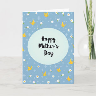Sky Blue Mothers Day Wish Card
