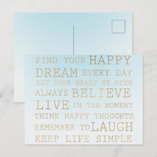 Sky Blue Ombre Postcard