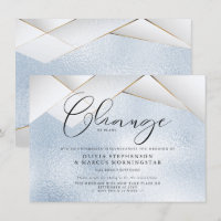 Sky Blue Pearl Facets Postponed Wedding