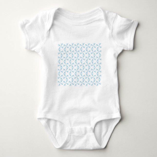 Sky Blue Pinwheels Baby Bodysuit (Front)