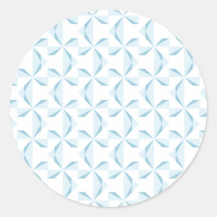 Sky Blue Pinwheels Classic Round Sticker