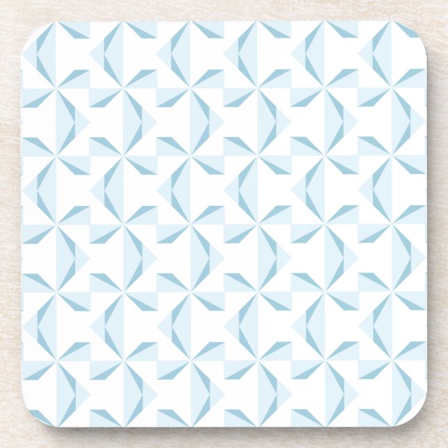 Sky Blue Pinwheels Coaster (Front)