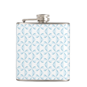 Sky Blue Pinwheels Hip Flask