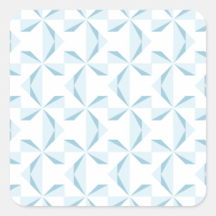 Sky Blue Pinwheels Square Sticker