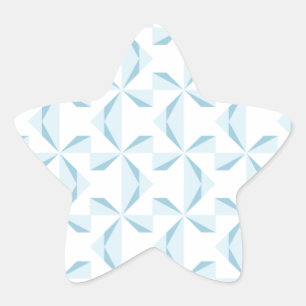 Sky Blue Pinwheels Star Sticker