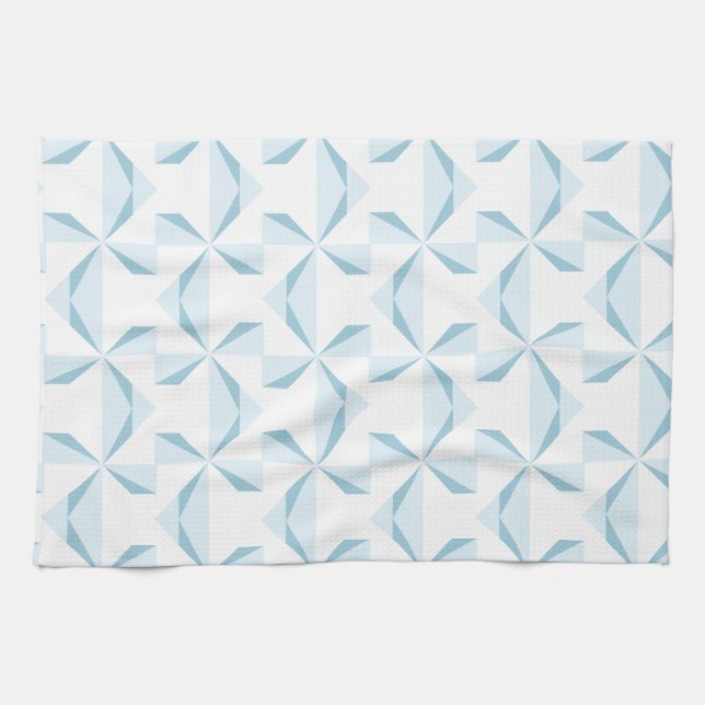 Sky Blue Pinwheels Tea Towel (Horizontal)