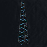 Sky Blue Polka Dots Black Valentine's Day Gift Tie<br><div class="desc">Designed with cute blue polka dots patterns in solid black background. You may change to any background colour as you wish. Makes a great gift or party favour for any event!</div>