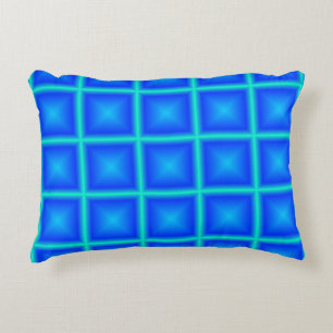Sky Blue Retro Geometric Great Accent Pillow