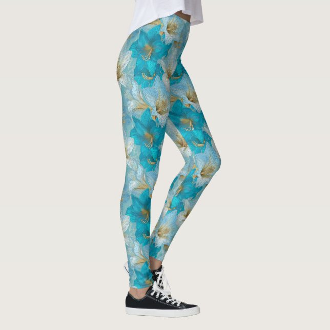 Sky Blue Running Amaryllis Inspired Gift Ideas For Leggings (Right)