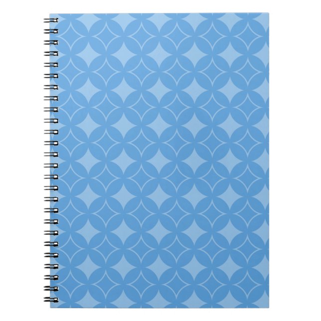 Sky blue shippo pattern spiral notebook (Front)